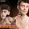 Comace Black three-head electric shaver, three-in-one razor, cross-border shaving device, electric clipper for hair cutting details Picture